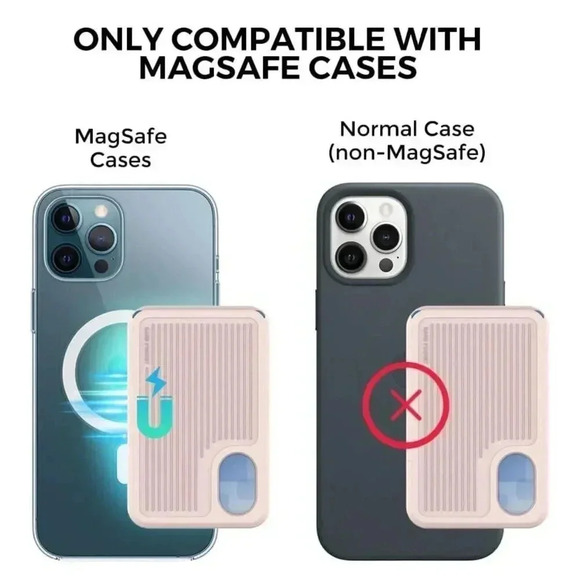 MagSafe Silicone Magnetic Wallet For iPhone 15/14/13/12/Pro Max/Pro/Plus/Mini - Picture 4 of 9